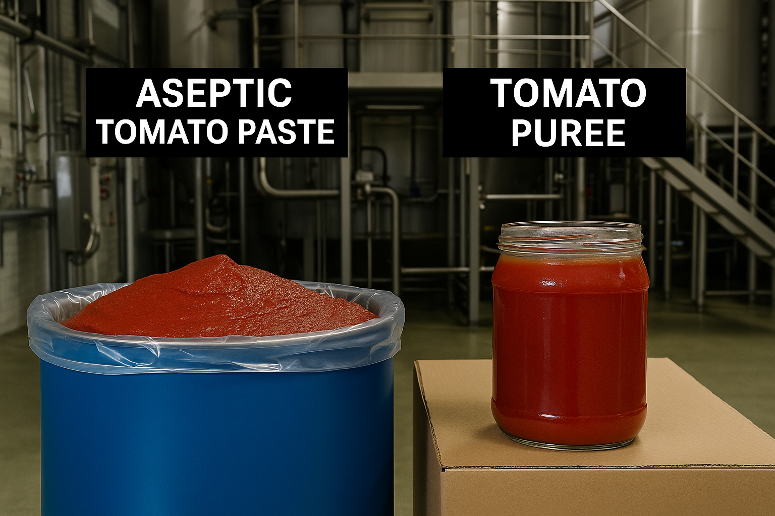 Aseptic Tomato Paste vs Tomato Puree – Industrial Comparison
