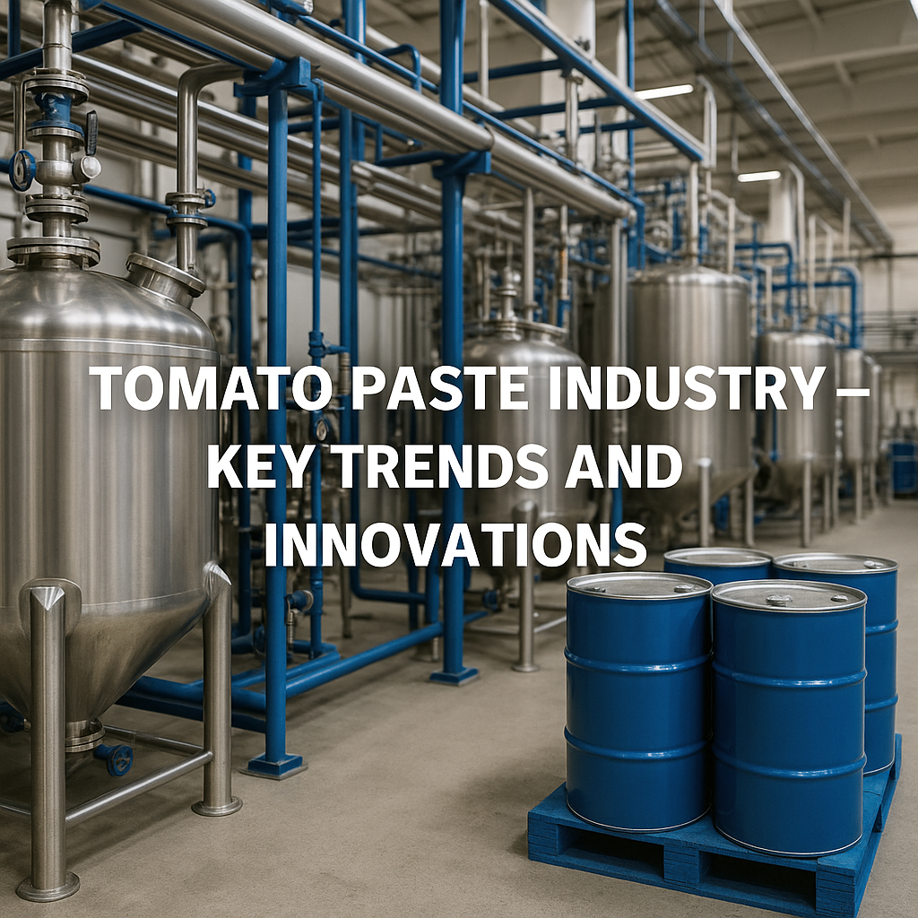 Aseptic tomato paste production in an industrial facility