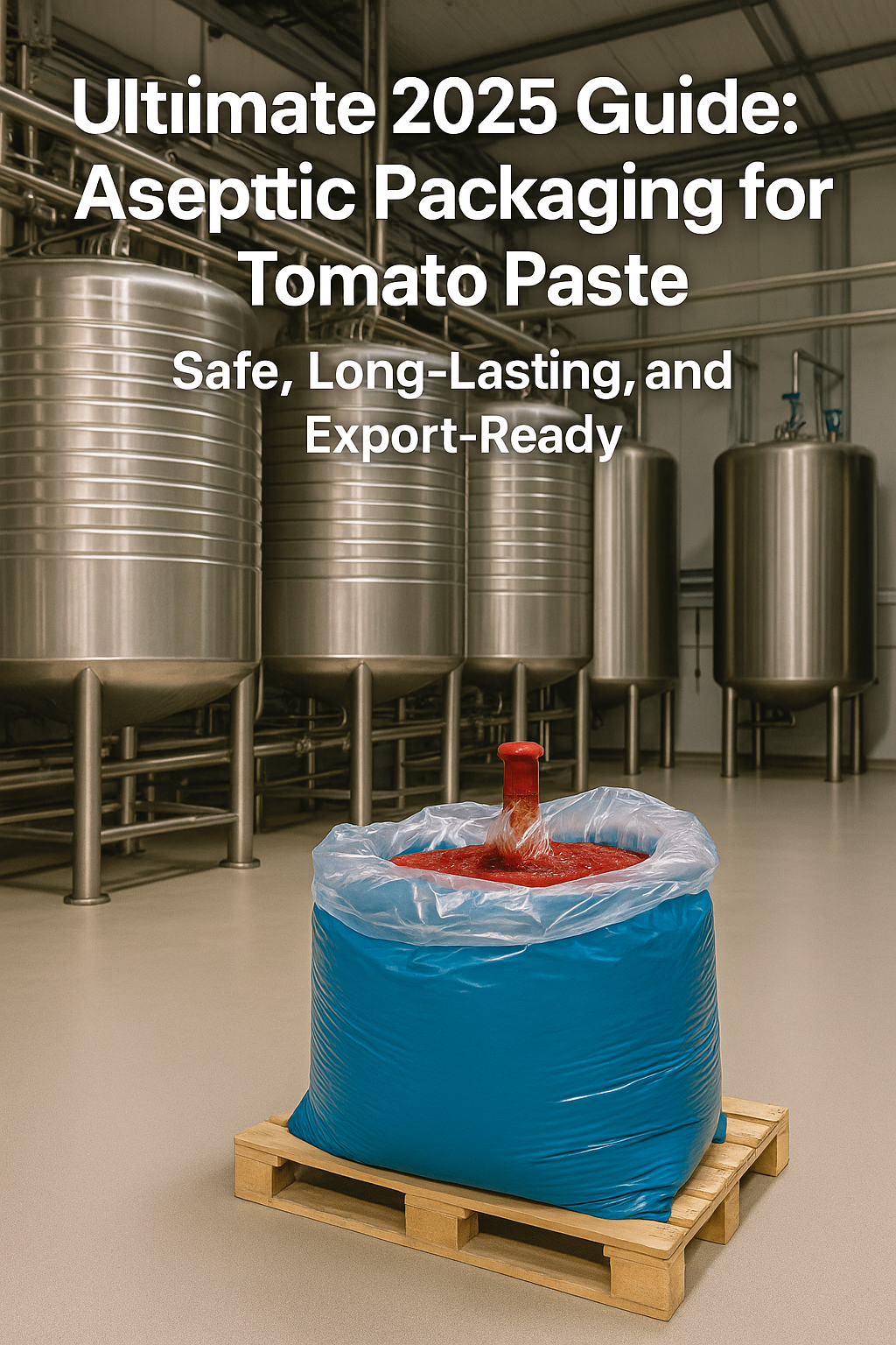 Aseptic Packaging for Tomato Paste in a sterile drum factory