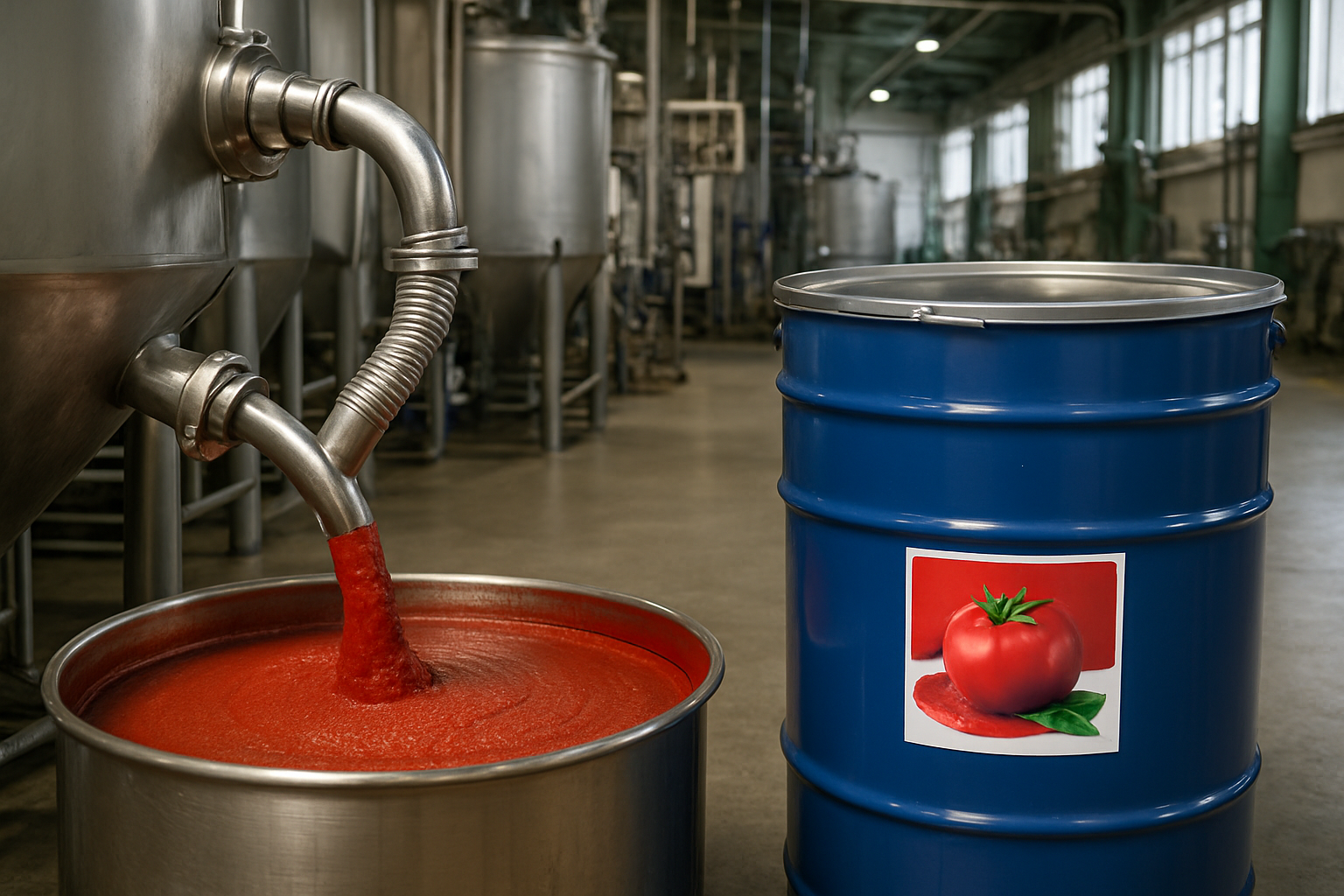 Aseptic Tomato Paste for Africa Market – Industrial Export Packaging