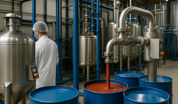 Aseptic tomato paste production line in modern factory in Asia – export benefits