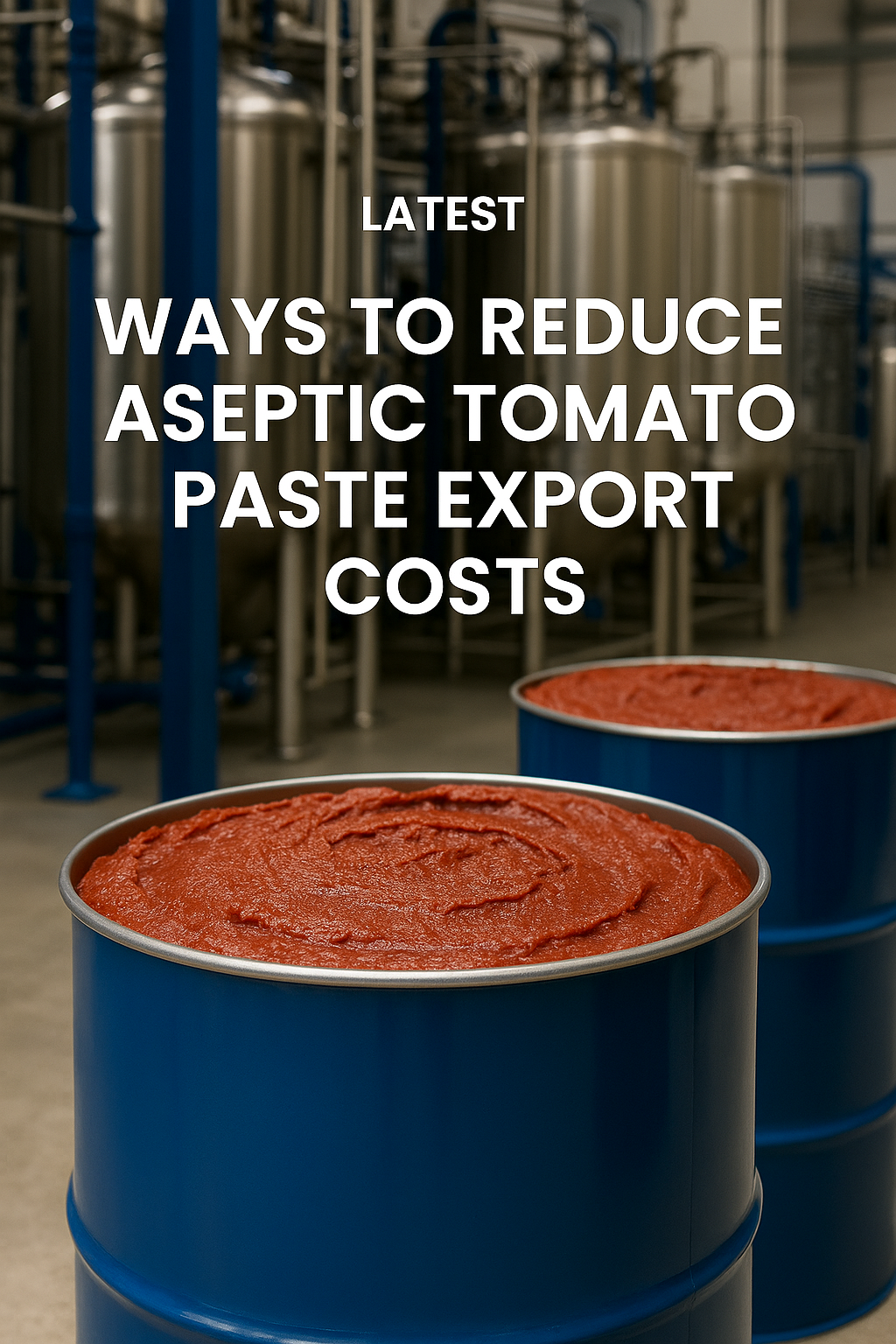Aseptic tomato paste export costs reduction strategies illustrated in real production setting