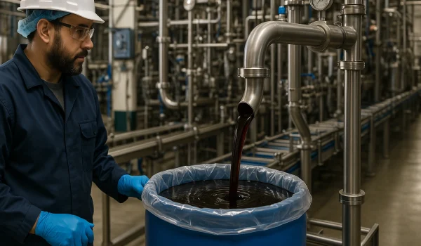 Date concentrate production line filling aseptic 220L drum with date juice concentrate