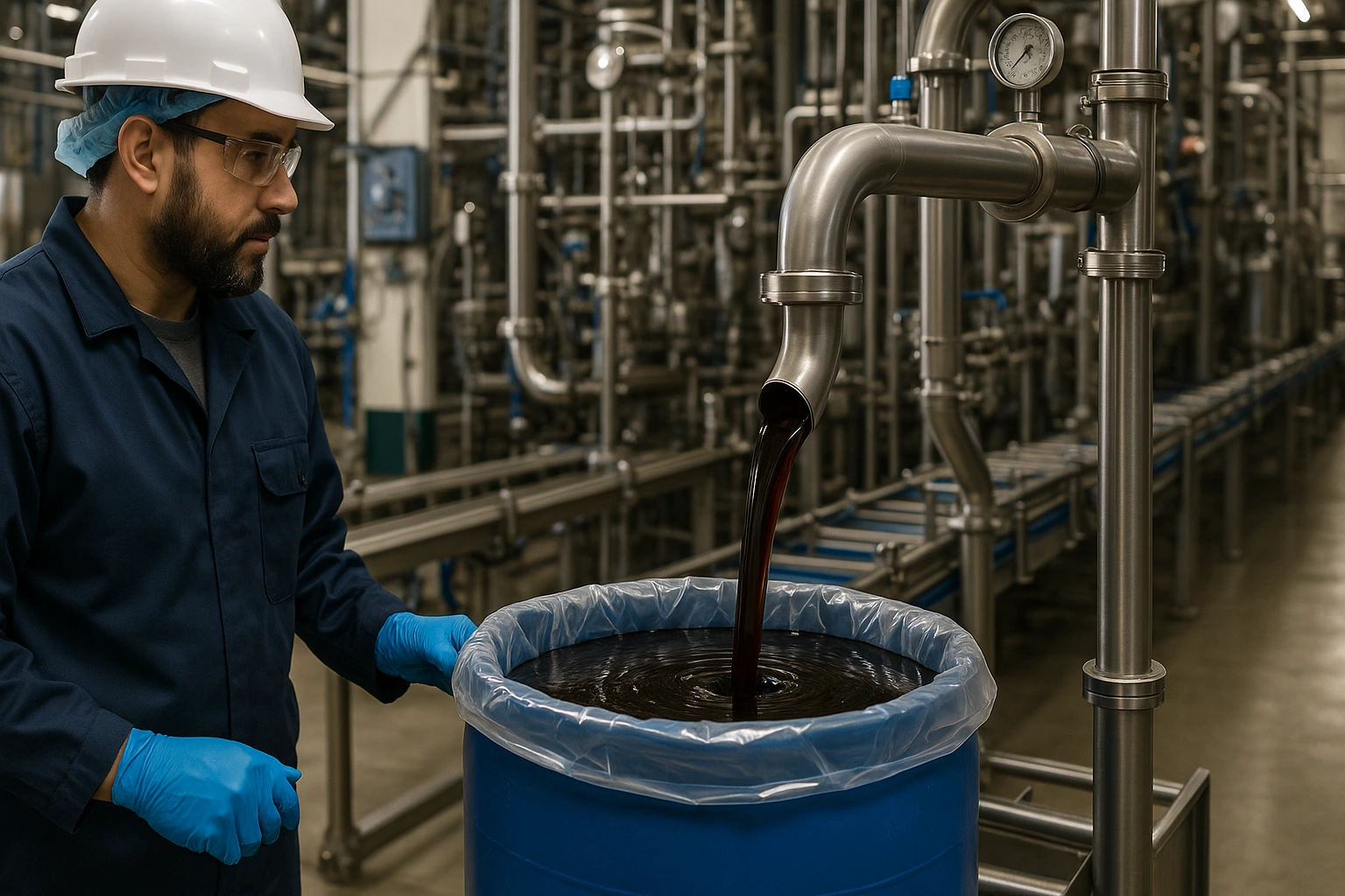 Date concentrate production line filling aseptic 220L drum with date juice concentrate